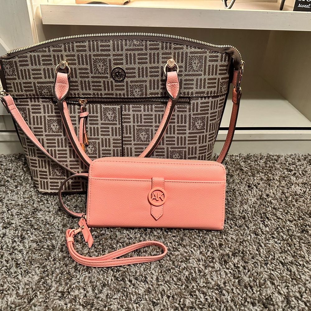 Anne Klein Purse & Matching Wallet Set